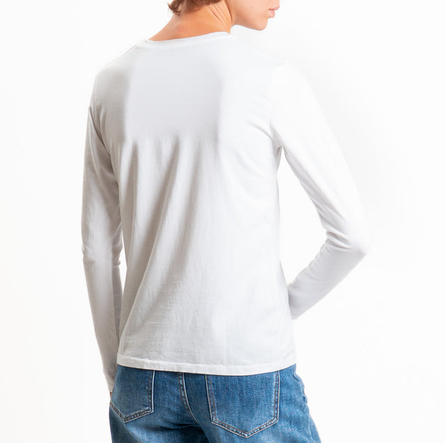 Zeroassoluto-T-shirt girocollo cotone elasticizzato - bianco