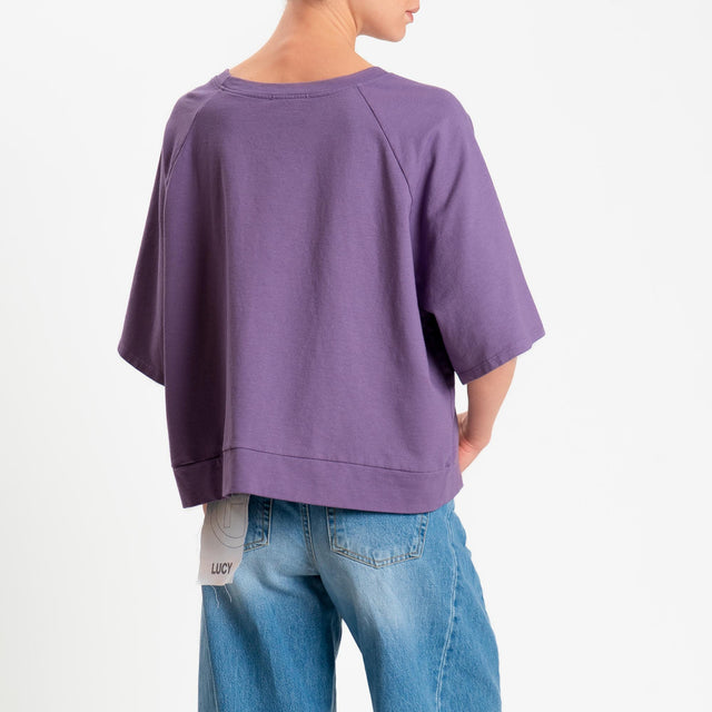 Zeroassoluto-Felpa light manica raglan - lavanda