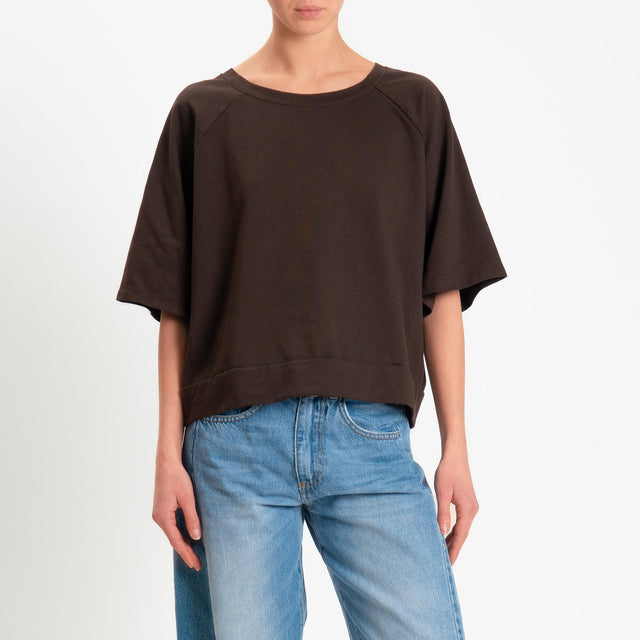 Zeroassoluto-Felpa light manica raglan - moro