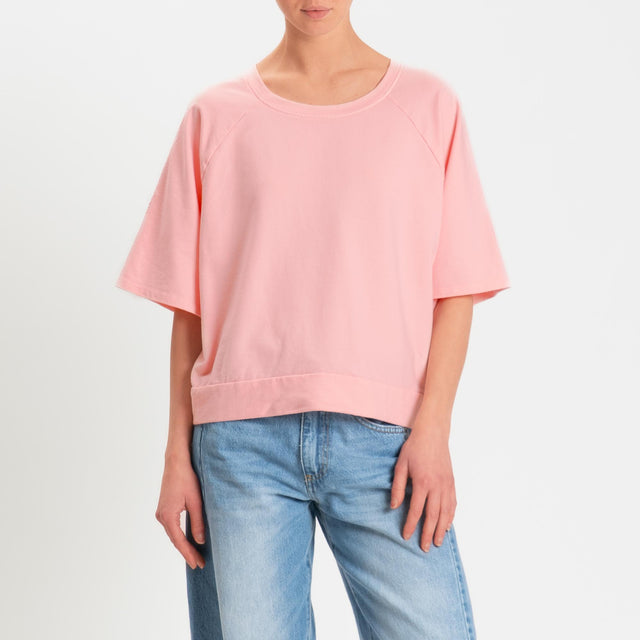 Zeroassoluto-Felpa light manica raglan - pink