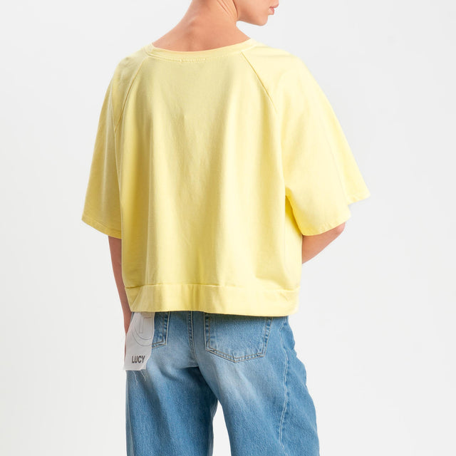 Zeroassoluto-Felpa light manica raglan - yellow
