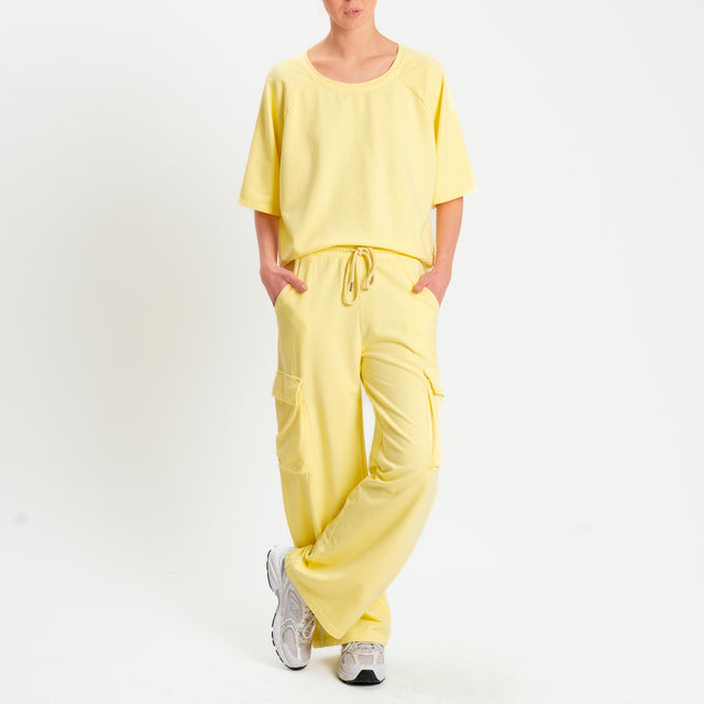 Zeroassoluto-Felpa light manica raglan - yellow