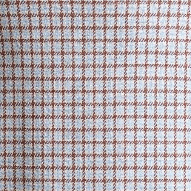 Zeroassoluto-Cappotto pied de poule neoprene - celeste/cuoio/burro