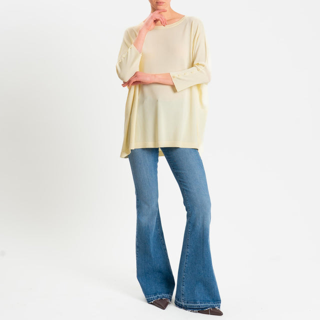 Zeroassoluto-Maglia over bottoni sulle maniche - yellow