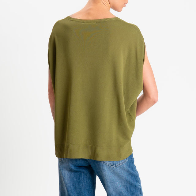 Zeroassoluto-Maglia manica raglan - olio