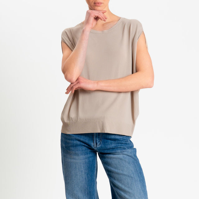 Zeroassoluto-Maglia manica raglan - sabbia