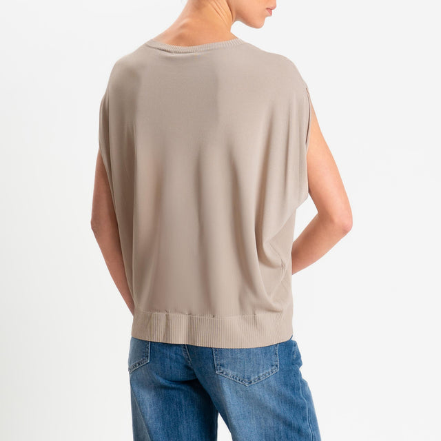 Zeroassoluto-Maglia manica raglan - sabbia