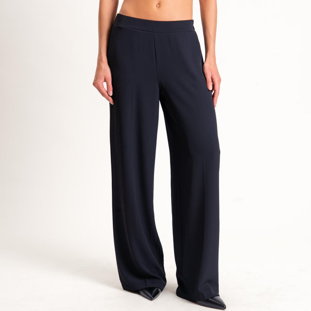 Zeroassoluto-Pantalone BELLE tessuto fluido - nero