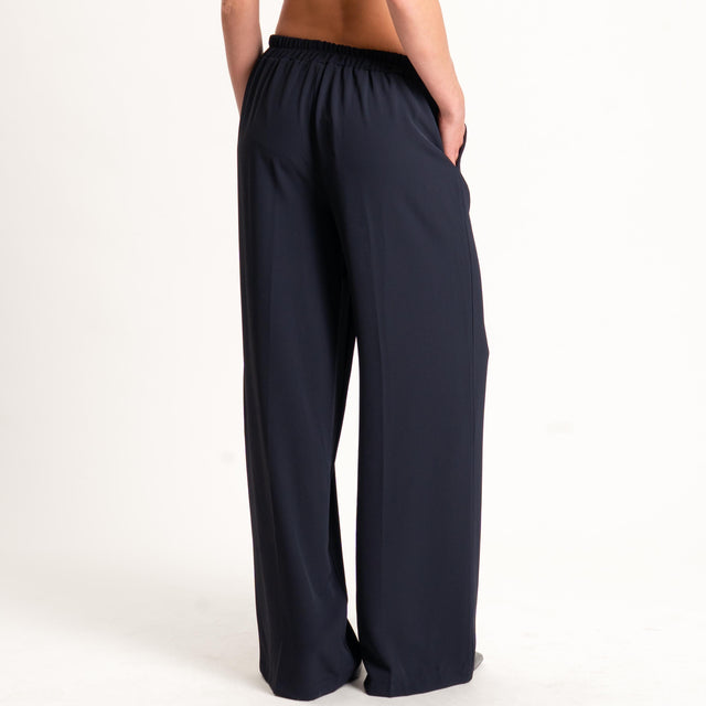 Zeroassoluto-Pantalone BELLE tessuto fluido - nero