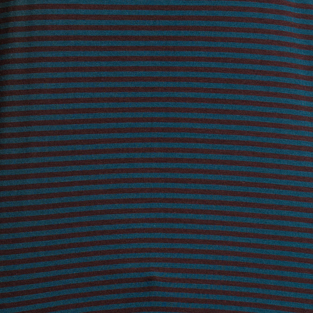 Zeroassoluto-T-shirt girocollo righe in jersey - moro/verde bottiglia