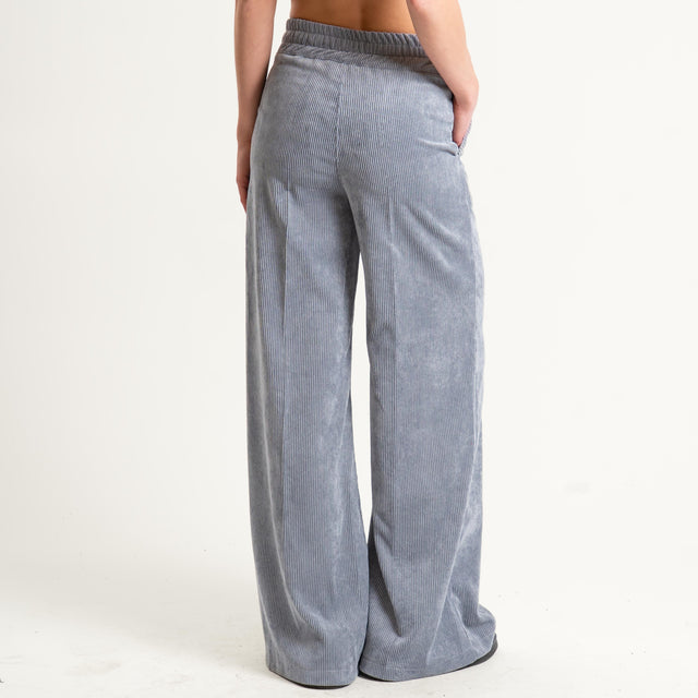 Zeroassoluto- Pantalone ANDY velluto 500 righe - grey