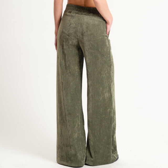 Zeroassoluto- Pantalone ANDY velluto 500 righe - militare