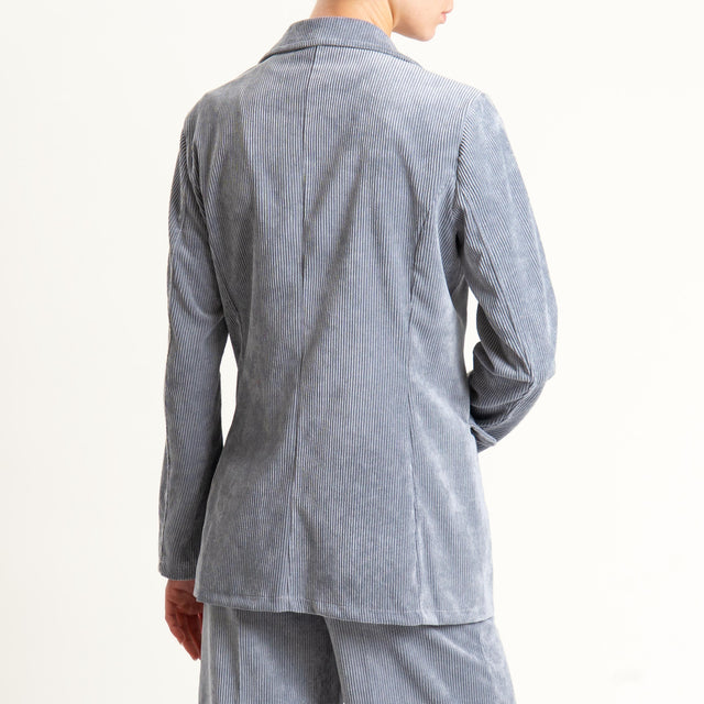 Zeroassoluto-Giacca ANGY velluto 500 righe tessuto elasticizzato - grey