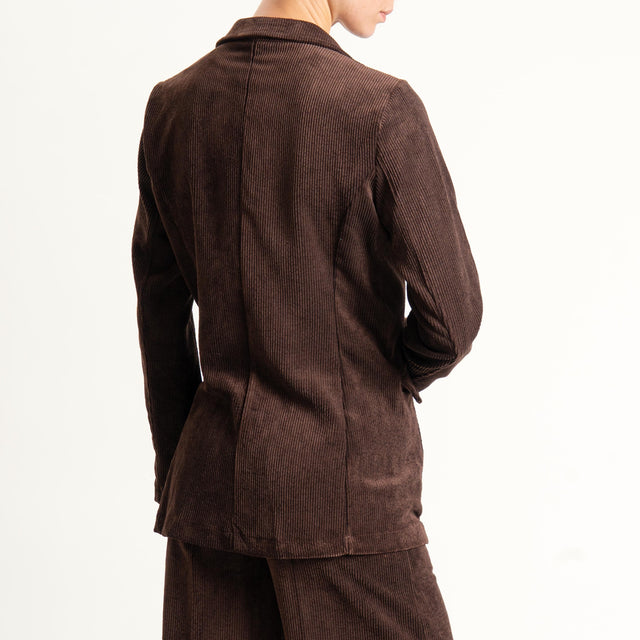 Zeroassoluto-Giacca ANGY velluto 500 righe tessuto elasticizzato - moro