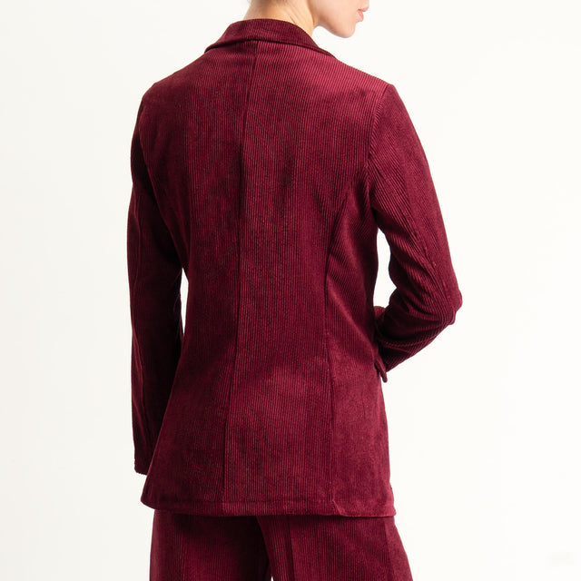 Zeroassoluto-Giacca ANGY velluto 500 righe tessuto elasticizzato - vino