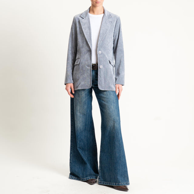 Zeroassoluto-Giacca ANGY velluto 500 righe tessuto elasticizzato - grey