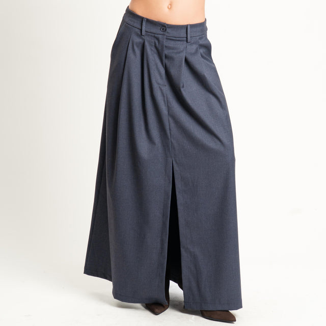 Zeroassoluto-Gonna ANIA elastico dietro - antracite