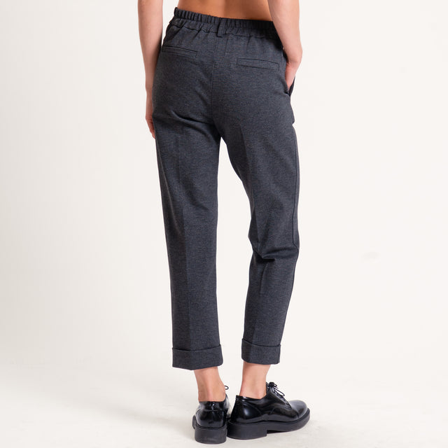 Zeroassoluto-Pantalone BETTY punto milano elastico - antracite