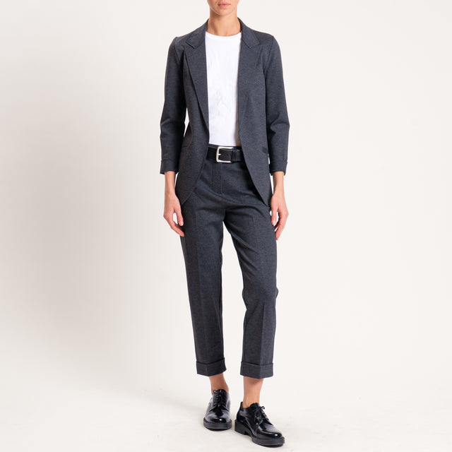 Zeroassoluto-Pantalone BETTY punto milano elastico - antracite