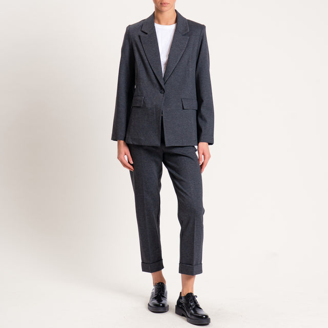 Zeroassoluto-Pantalone BETTY punto milano elastico - antracite
