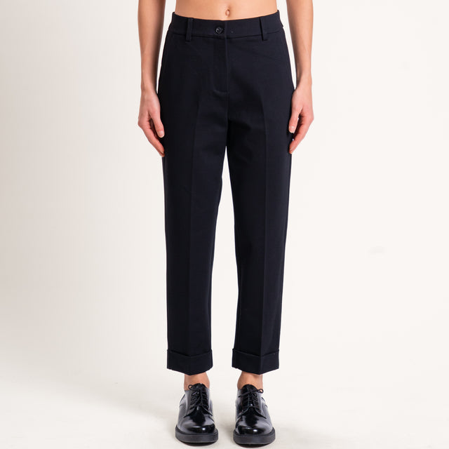 Zeroassoluto-Pantalone BETTY punto milano elastico - nero