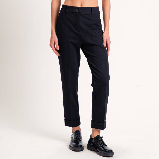 Zeroassoluto-Pantalone BETTY punto milano elastico - nero