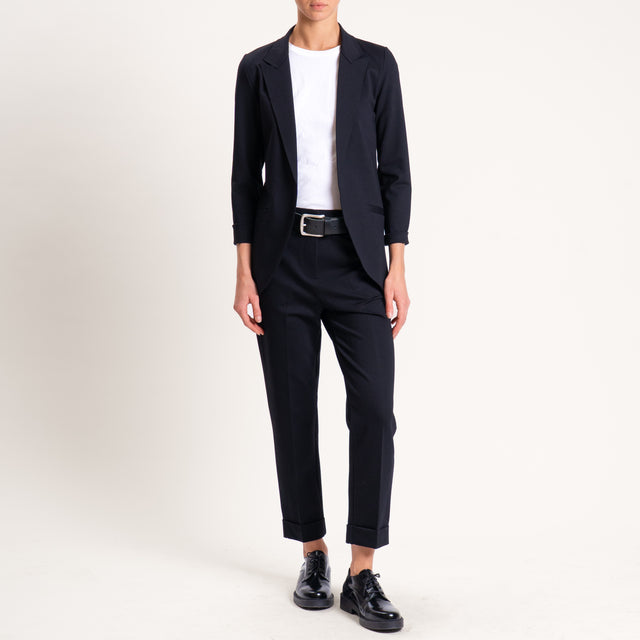 Zeroassoluto-Pantalone BETTY punto milano elastico - nero