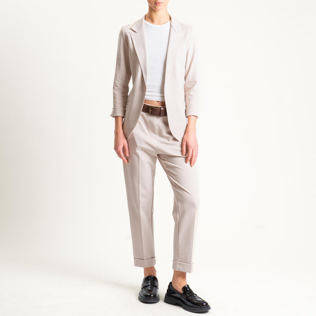 Zeroassoluto-Pantalone BETTY punto milano elastico - sand