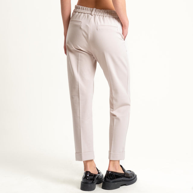 Zeroassoluto-Pantalone BETTY punto milano elastico - sand