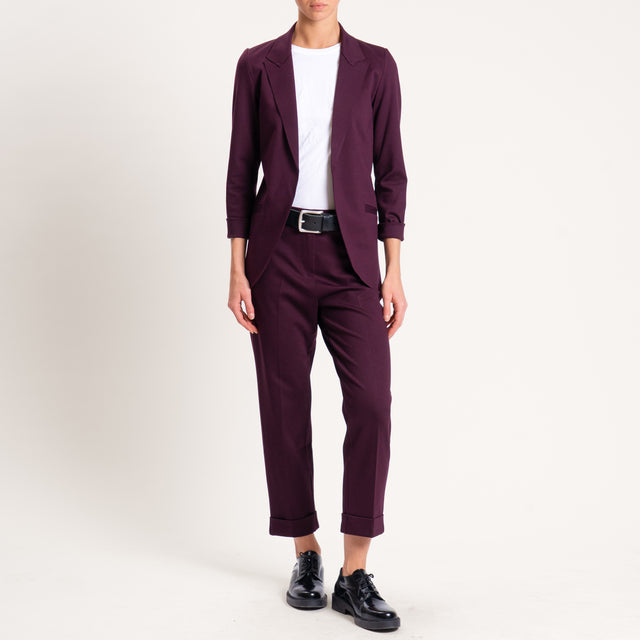 Zeroassoluto-Pantalone BETTY punto milano elastico - vino