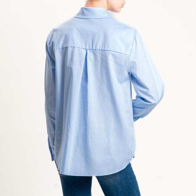 Zeroassoluto-Camicia CAMY oxford 100% cotone - celeste