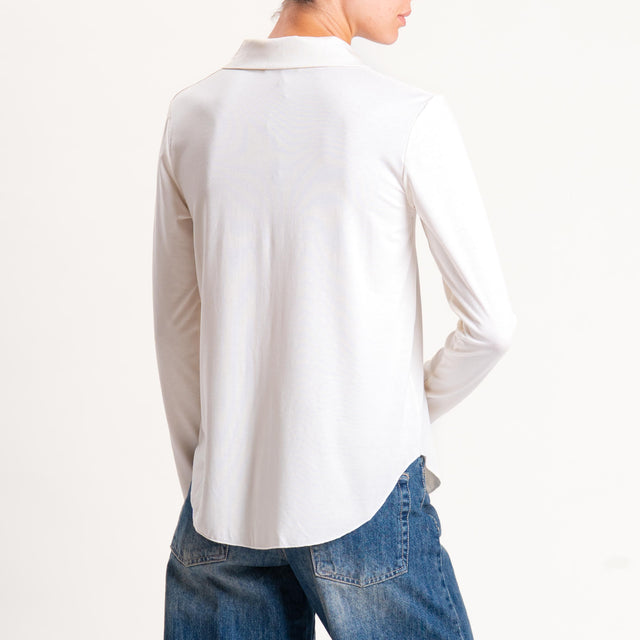 Zeroassoluto-Camicia CARLY in jersey - burro