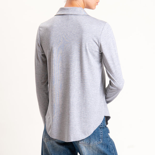 Zeroassoluto-Camicia CARLY in jersey - grigio melange