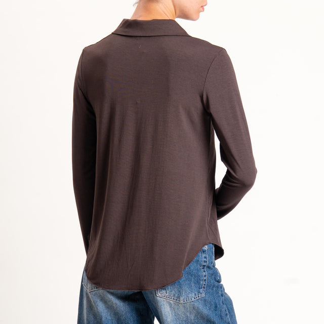 Zeroassoluto-Camicia CARLY in jersey - moro