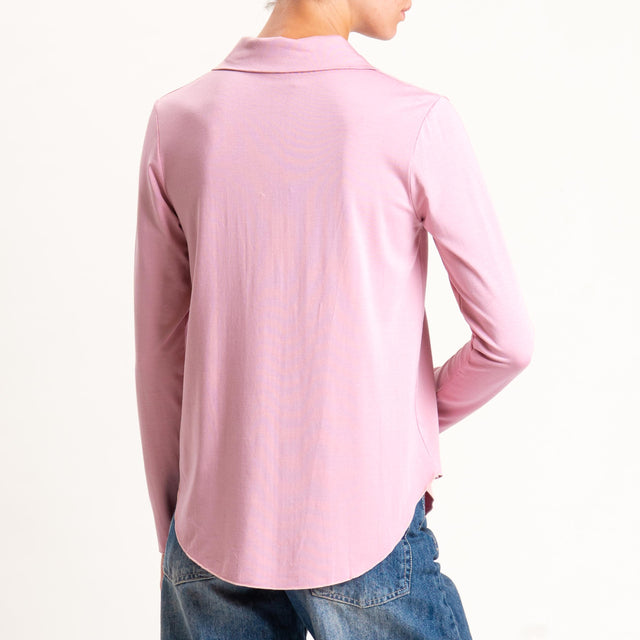 Zeroassoluto-Camicia CARLY in jersey - rosa