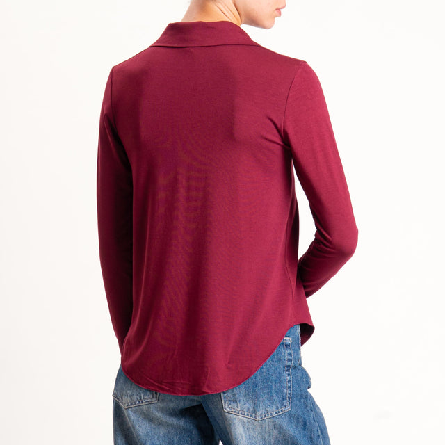 Zeroassoluto-Camicia CARLY in jersey - vino