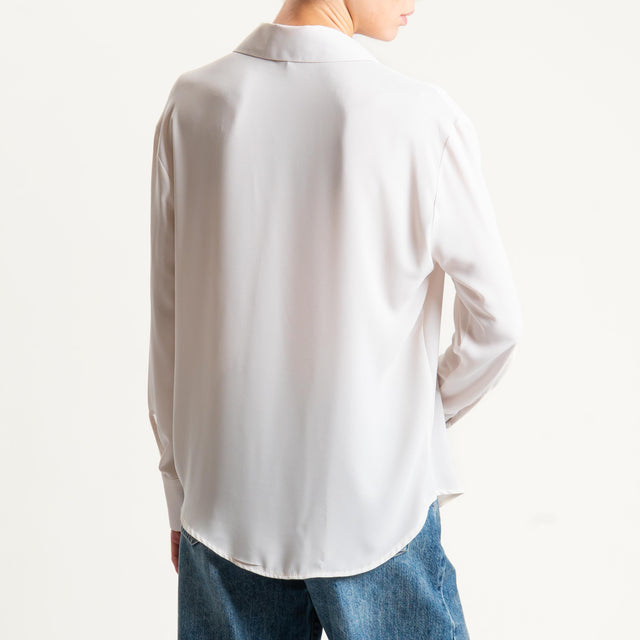 Zeroassoluto-Camicia CLAY MANO SETA - burro