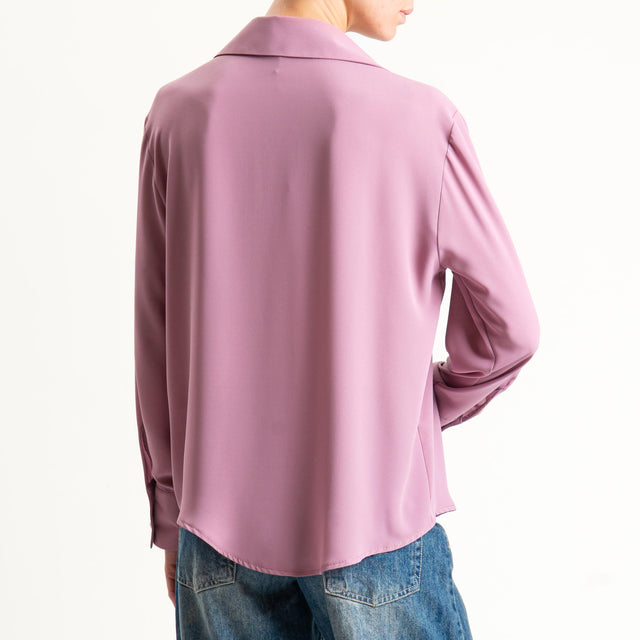 Zeroassoluto-Camicia CLAY MANO SETA - rosa antico