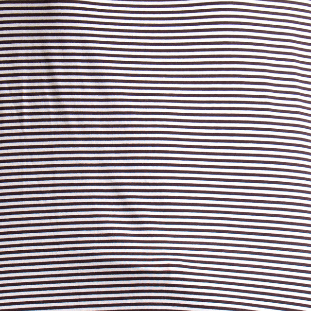Zeroassoluto-T-shirt girocollo righe in jersey - latte/moro