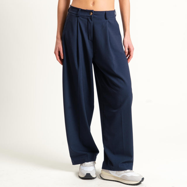 Zeroassoluto-Pantalone GENNY comfort elasticizzato - blu