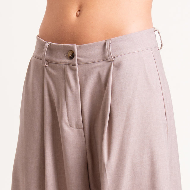 Zeroassoluto-Pantalone GENNY comfort elasticizzato - beige