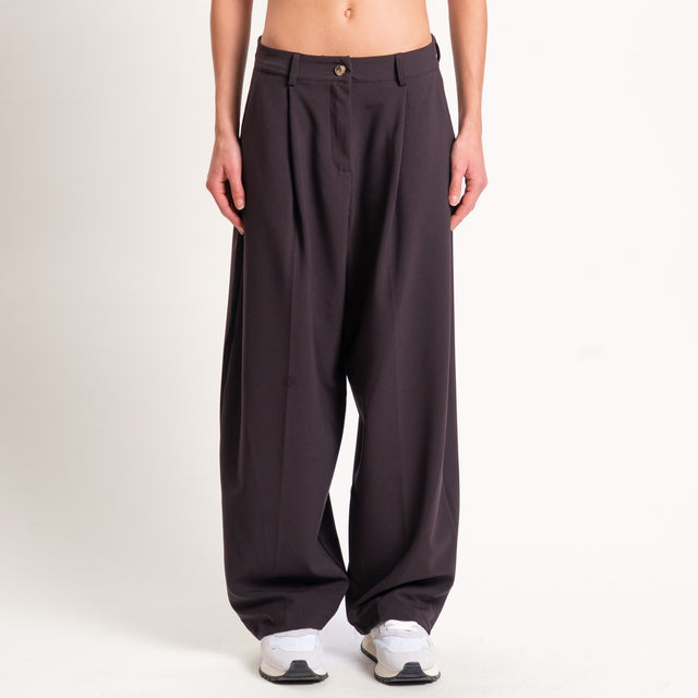 Zeroassoluto-Pantalone GENNY comfort elasticizzato - moro