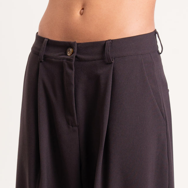 Zeroassoluto-Pantalone GENNY comfort elasticizzato - moro