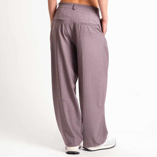 Zeroassoluto-Pantalone GENNY comfort elasticizzato - tortora