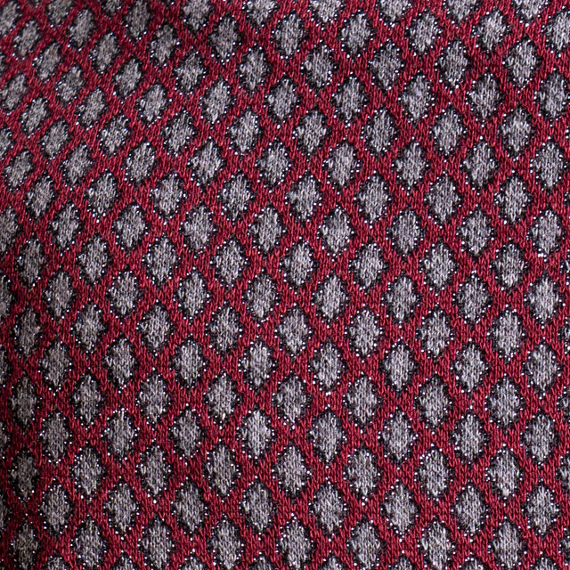 Zeroassoluto-Giacca JIN elasticizzata - rombo lurex vino/grigio