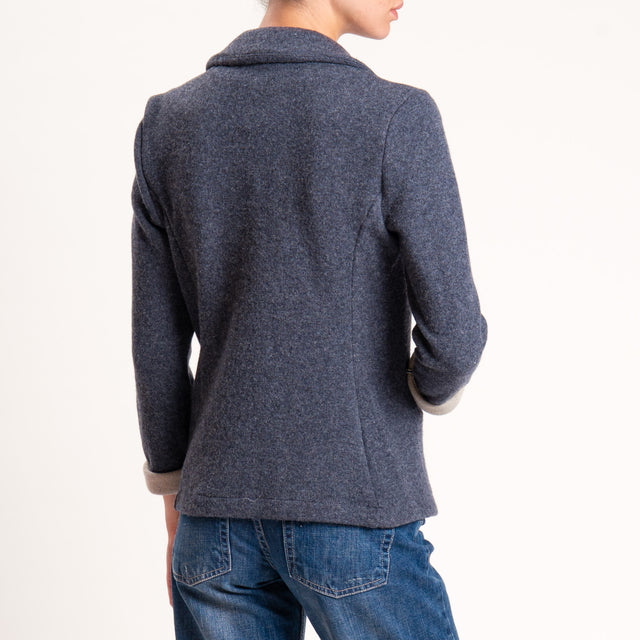Zeroassoluto-Giacca JOY tessuto in maglia - antracite melange/casha