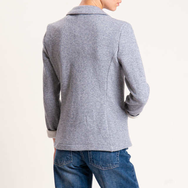 Zeroassoluto-Giacca JOY tessuto in maglia - grigio melange/gesso