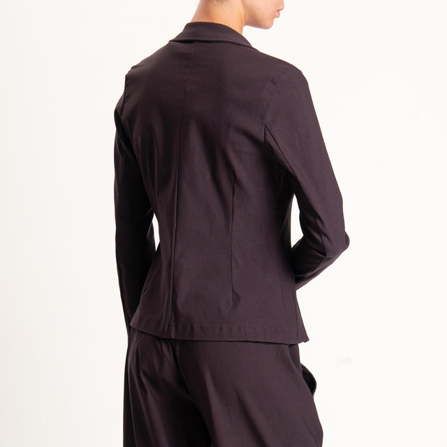 Zeroassoluto-Giacca JULIE tessuto comfort stretch - moro