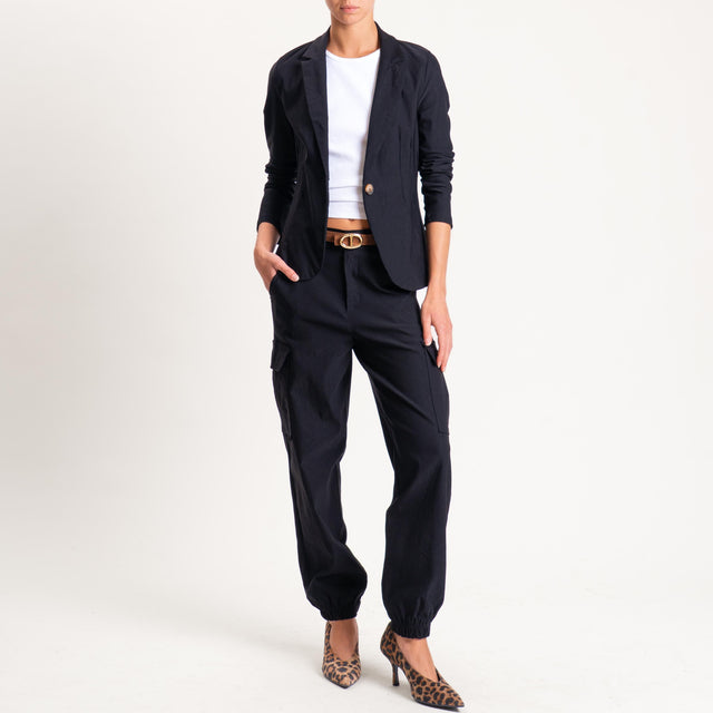 Zeroassoluto-Giacca JULIE tessuto comfort stretch - nero