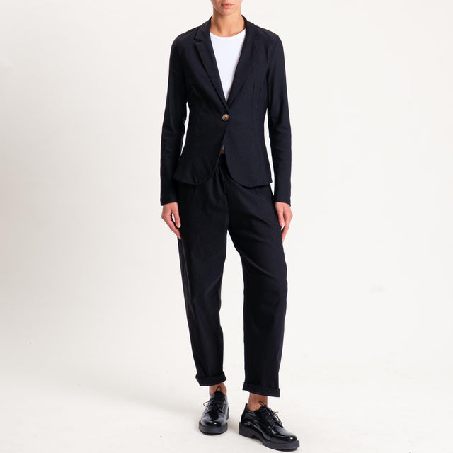 Zeroassoluto-Giacca JULIE tessuto comfort stretch - nero